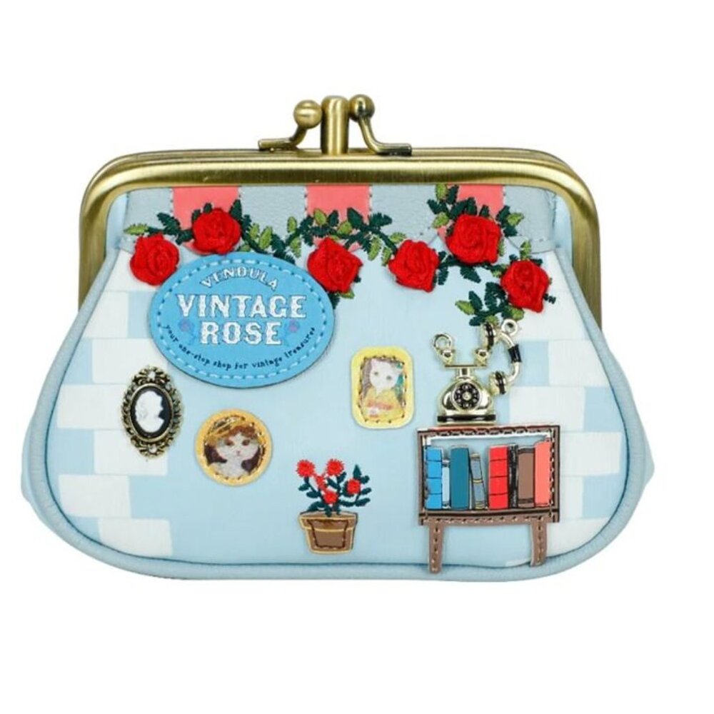 NWT - Vendula London - Vintage Rose Clipper Coin Purse
